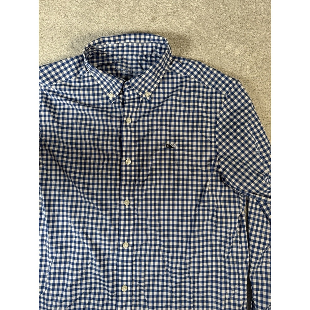 Vineyard Vines Blue & White Gingham Button-Down Shirt